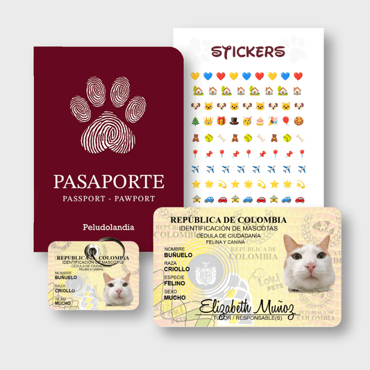KIT Cédulas & Pasaporte Para Mascotas - Peludolandia
